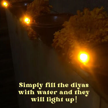 Water Sensor Magic Diya – Set of LED Diya for Diwali Decor